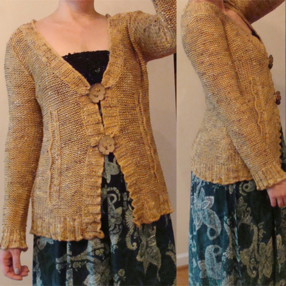 Bcbgmaxazria chunky knit boho cardigan M/S - Picture 2 of 5